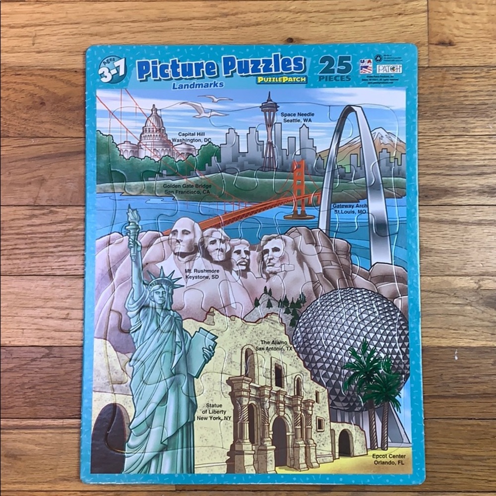 VINTAGE PUZZLEPATCH UNITED STATES LANDMARK PUZZLE